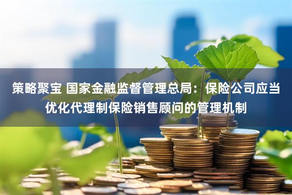 策略聚宝 国家金融监督管理总局：保险公司应当优化代理制保险销售顾问的管理机制