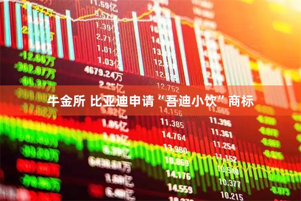 牛金所 比亚迪申请“吾迪小饮”商标